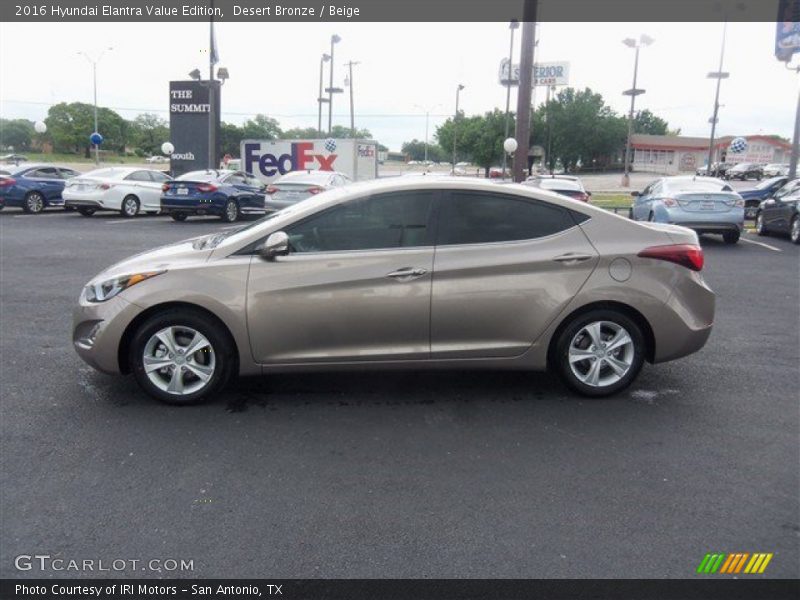Desert Bronze / Beige 2016 Hyundai Elantra Value Edition