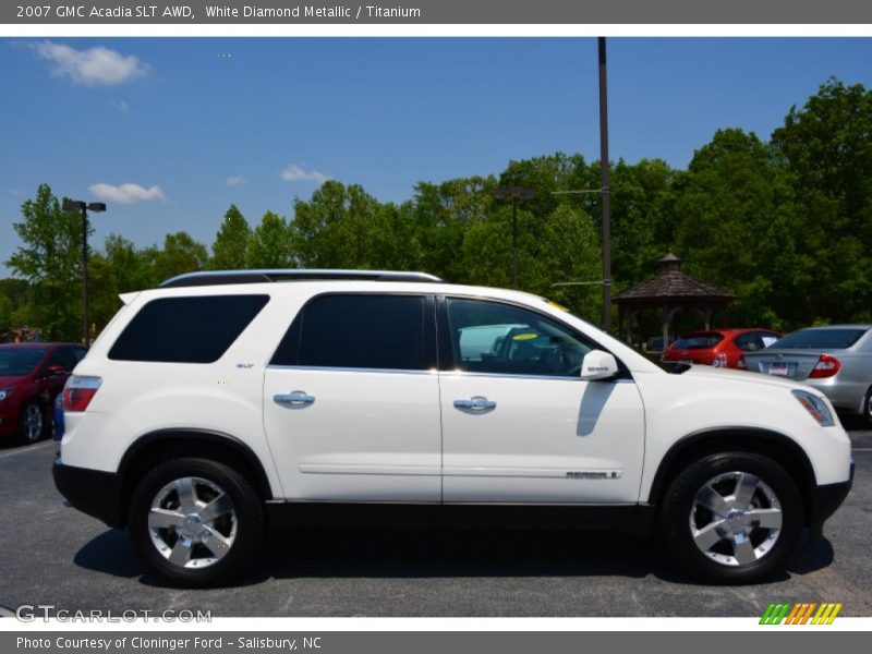 White Diamond Metallic / Titanium 2007 GMC Acadia SLT AWD
