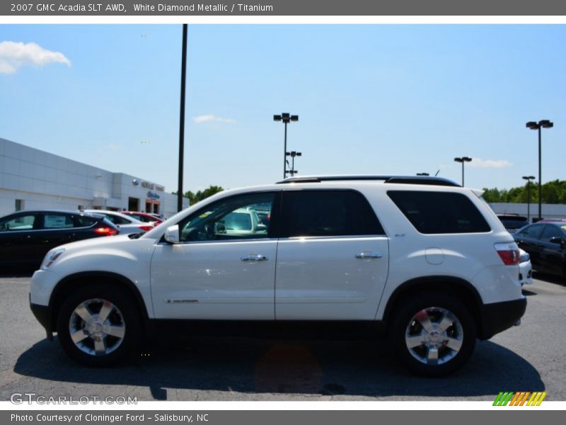 White Diamond Metallic / Titanium 2007 GMC Acadia SLT AWD