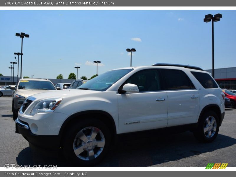 White Diamond Metallic / Titanium 2007 GMC Acadia SLT AWD