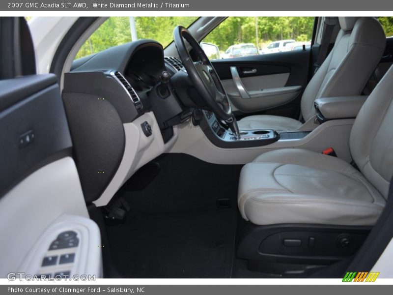 White Diamond Metallic / Titanium 2007 GMC Acadia SLT AWD