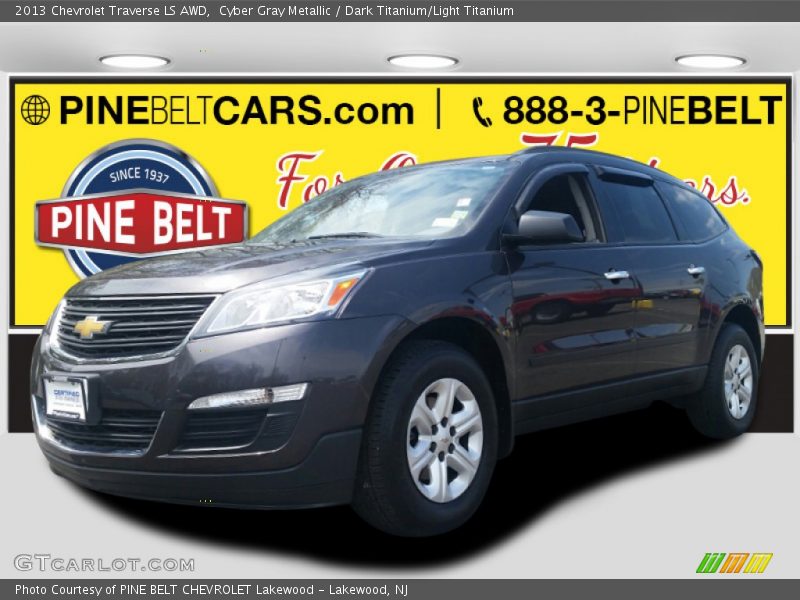 Cyber Gray Metallic / Dark Titanium/Light Titanium 2013 Chevrolet Traverse LS AWD
