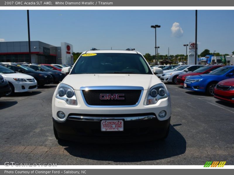 White Diamond Metallic / Titanium 2007 GMC Acadia SLT AWD