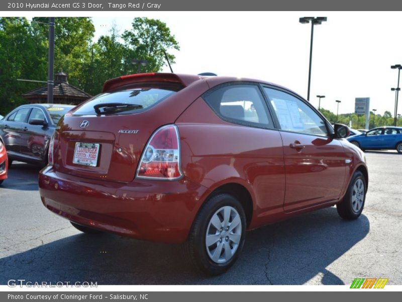 Tango Red / Gray 2010 Hyundai Accent GS 3 Door