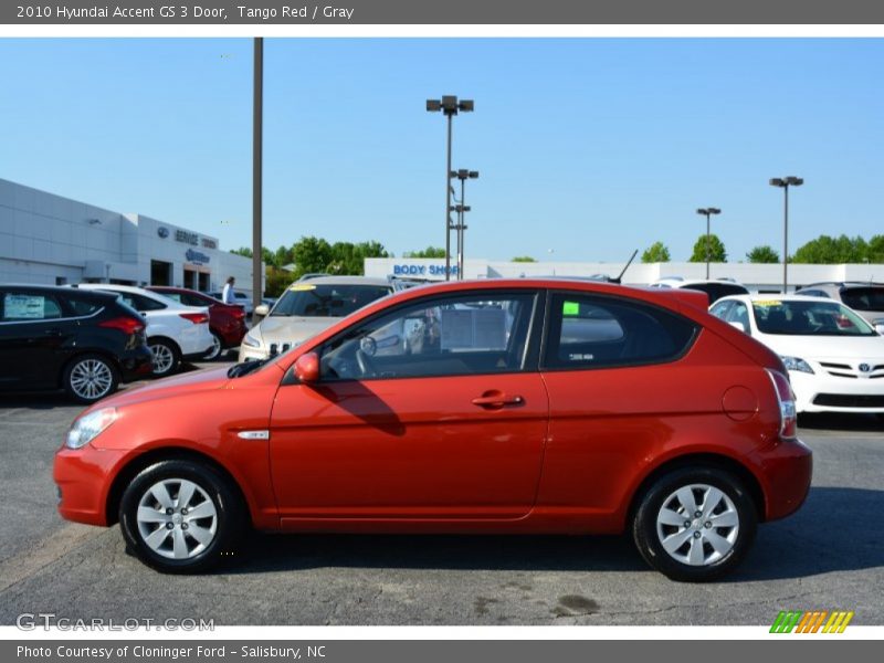 Tango Red / Gray 2010 Hyundai Accent GS 3 Door