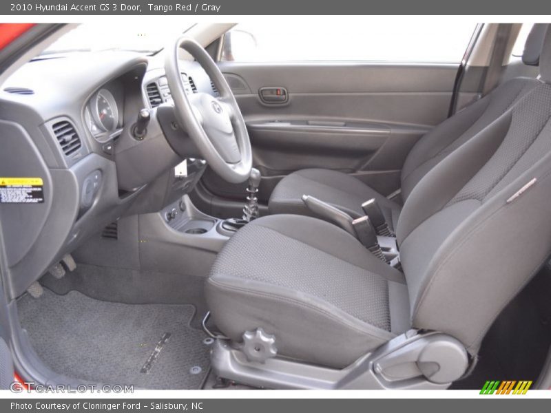 Tango Red / Gray 2010 Hyundai Accent GS 3 Door