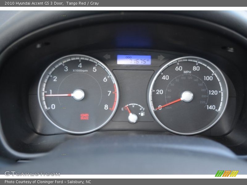 Tango Red / Gray 2010 Hyundai Accent GS 3 Door