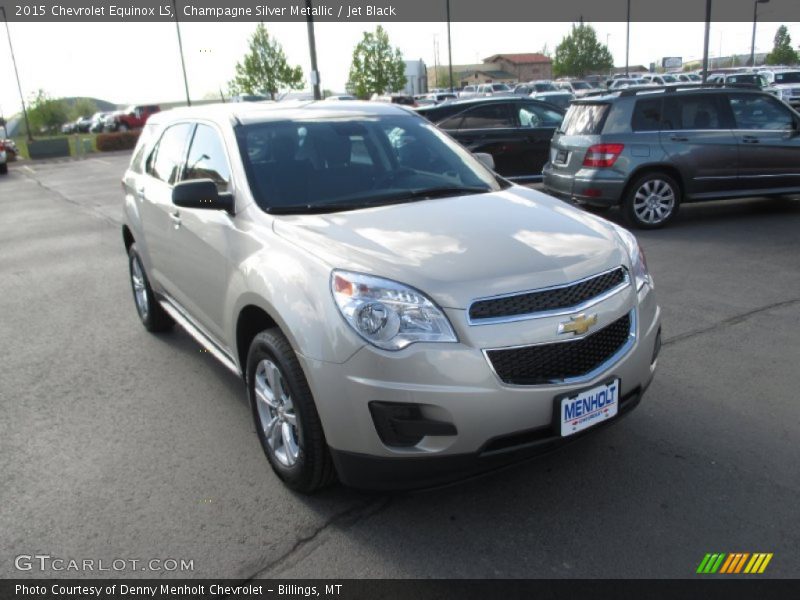 Champagne Silver Metallic / Jet Black 2015 Chevrolet Equinox LS