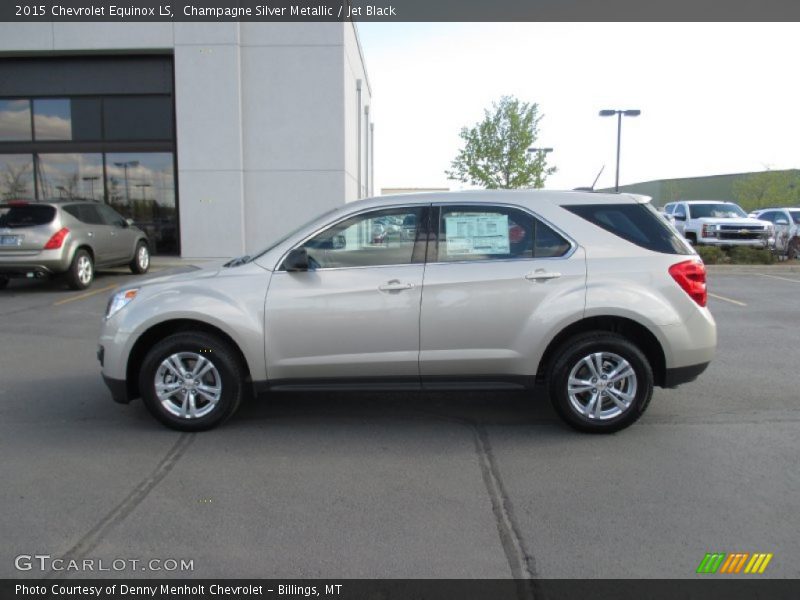 Champagne Silver Metallic / Jet Black 2015 Chevrolet Equinox LS
