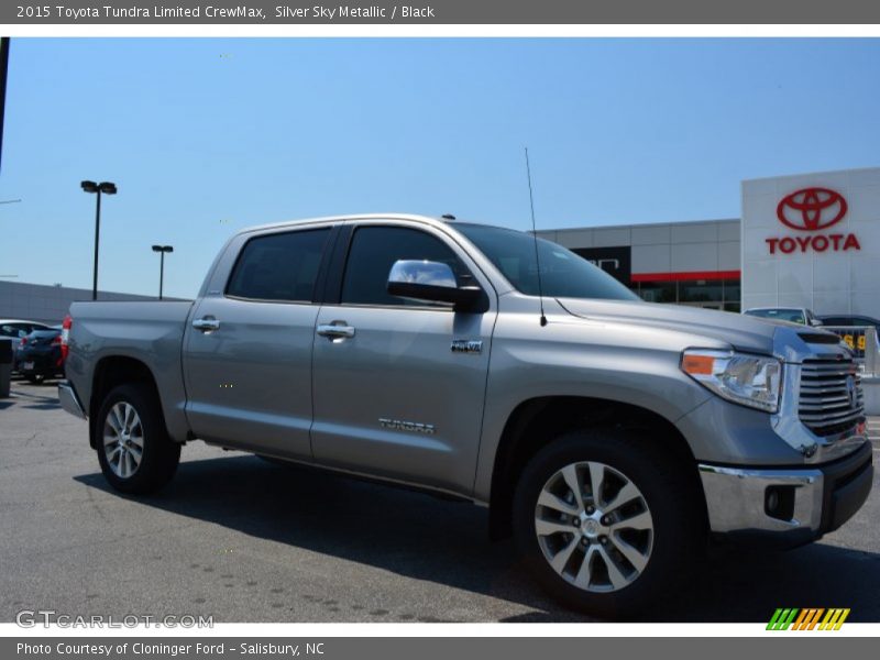 Silver Sky Metallic / Black 2015 Toyota Tundra Limited CrewMax