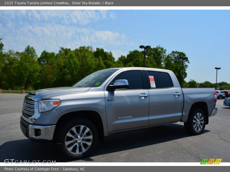 Silver Sky Metallic / Black 2015 Toyota Tundra Limited CrewMax