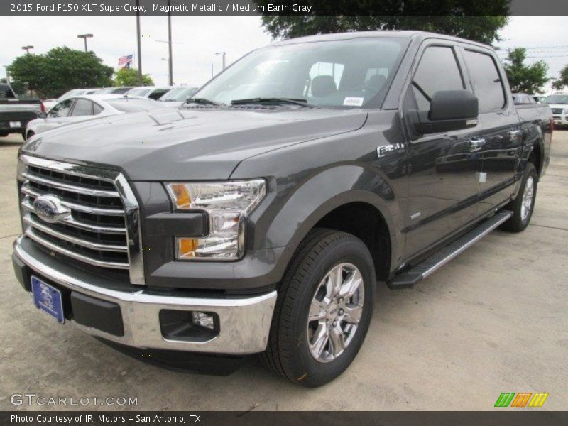 Magnetic Metallic / Medium Earth Gray 2015 Ford F150 XLT SuperCrew