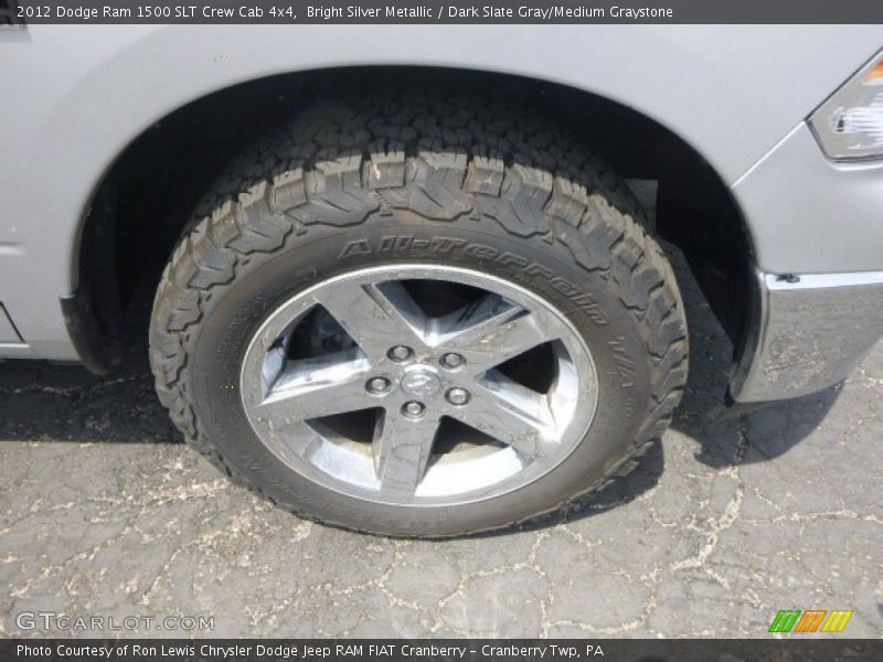 Bright Silver Metallic / Dark Slate Gray/Medium Graystone 2012 Dodge Ram 1500 SLT Crew Cab 4x4