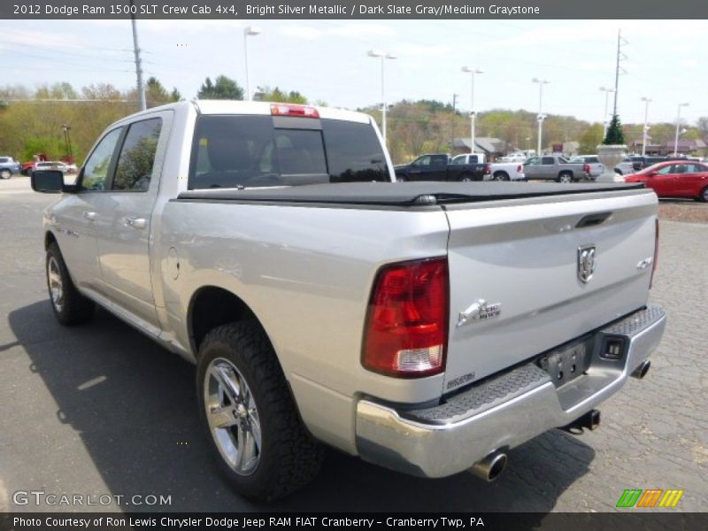 Bright Silver Metallic / Dark Slate Gray/Medium Graystone 2012 Dodge Ram 1500 SLT Crew Cab 4x4