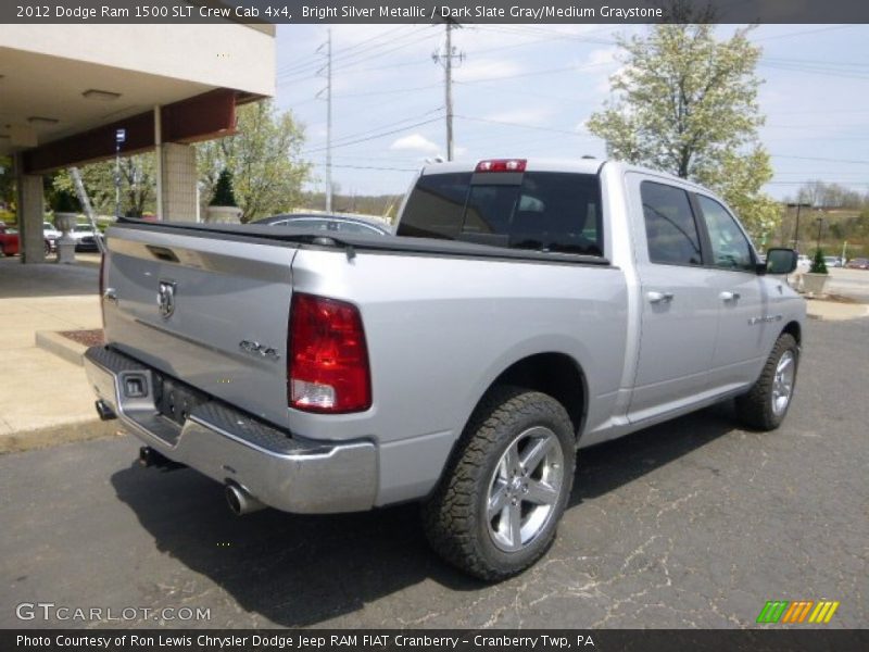 Bright Silver Metallic / Dark Slate Gray/Medium Graystone 2012 Dodge Ram 1500 SLT Crew Cab 4x4