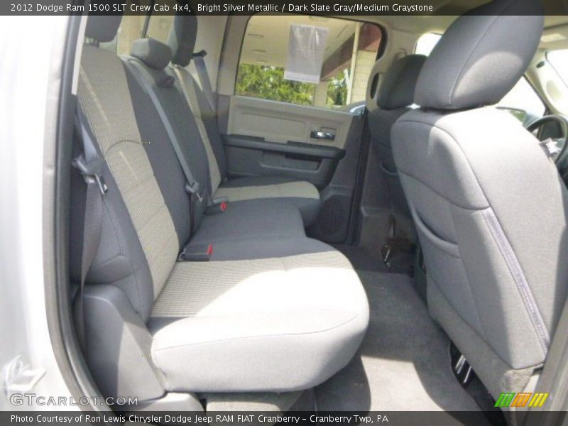 Bright Silver Metallic / Dark Slate Gray/Medium Graystone 2012 Dodge Ram 1500 SLT Crew Cab 4x4