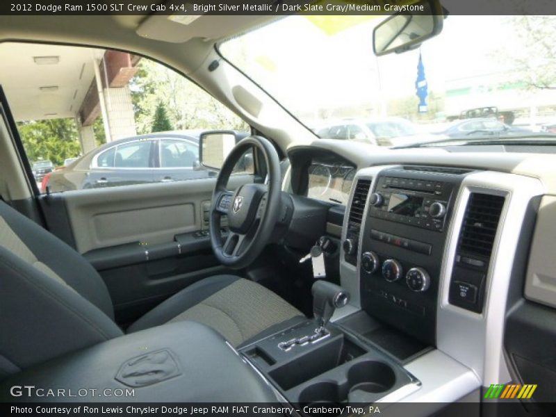 Bright Silver Metallic / Dark Slate Gray/Medium Graystone 2012 Dodge Ram 1500 SLT Crew Cab 4x4