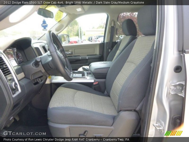 Bright Silver Metallic / Dark Slate Gray/Medium Graystone 2012 Dodge Ram 1500 SLT Crew Cab 4x4