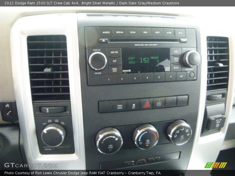 Bright Silver Metallic / Dark Slate Gray/Medium Graystone 2012 Dodge Ram 1500 SLT Crew Cab 4x4