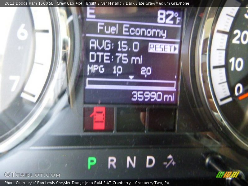 Bright Silver Metallic / Dark Slate Gray/Medium Graystone 2012 Dodge Ram 1500 SLT Crew Cab 4x4