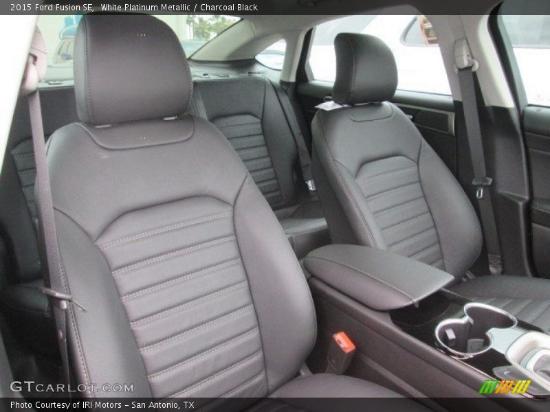 White Platinum Metallic / Charcoal Black 2015 Ford Fusion SE