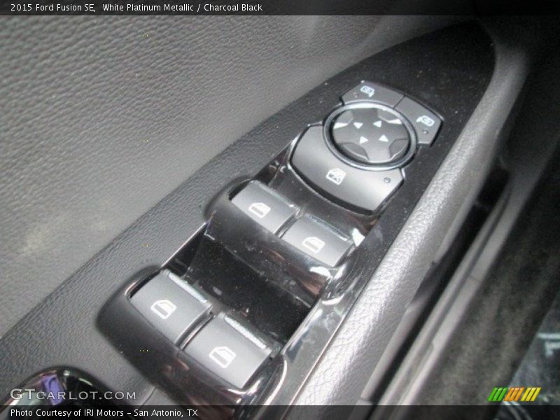 White Platinum Metallic / Charcoal Black 2015 Ford Fusion SE