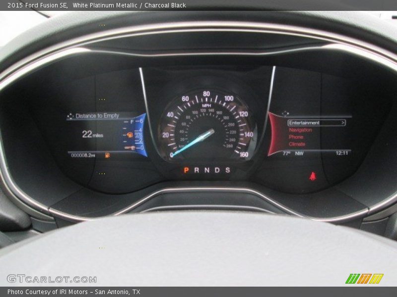 White Platinum Metallic / Charcoal Black 2015 Ford Fusion SE