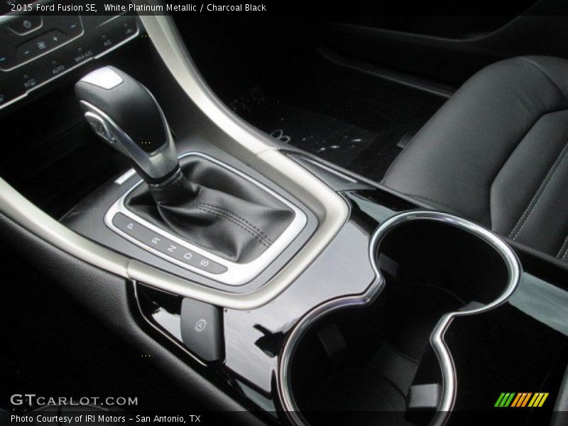 White Platinum Metallic / Charcoal Black 2015 Ford Fusion SE