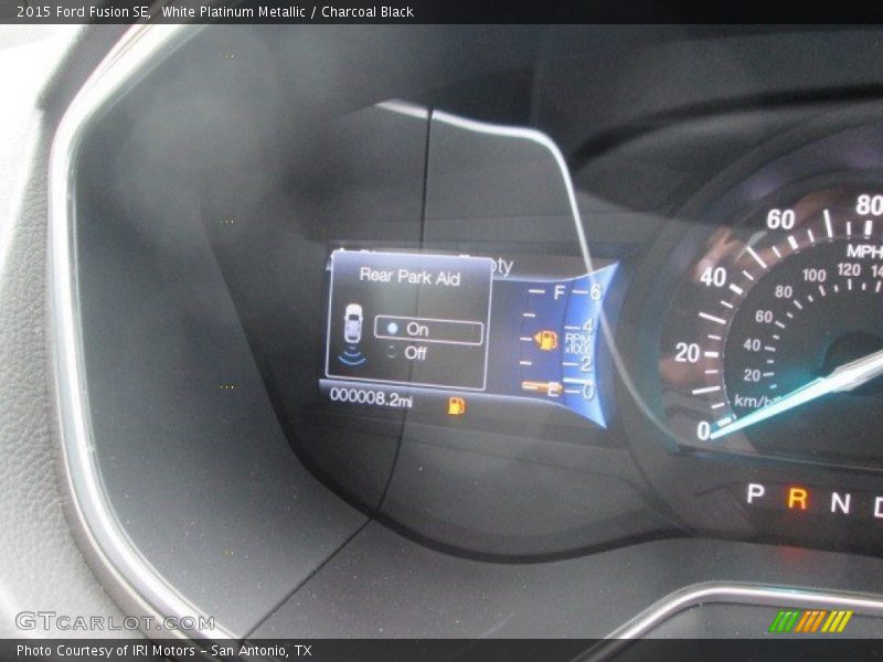 White Platinum Metallic / Charcoal Black 2015 Ford Fusion SE
