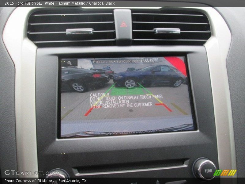 White Platinum Metallic / Charcoal Black 2015 Ford Fusion SE