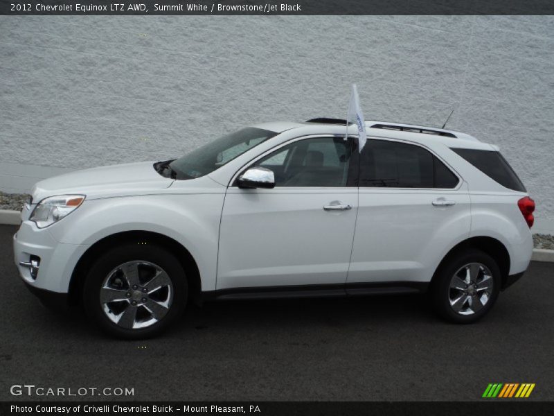 Summit White / Brownstone/Jet Black 2012 Chevrolet Equinox LTZ AWD