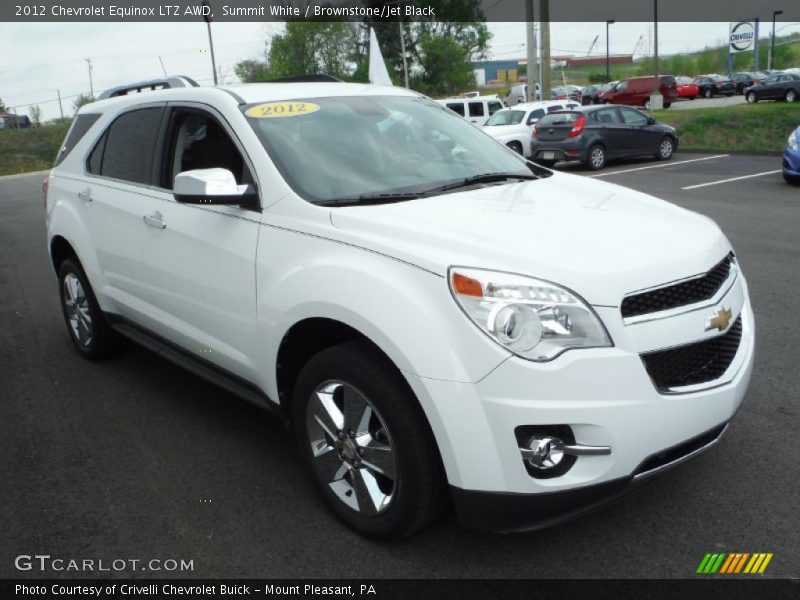 Summit White / Brownstone/Jet Black 2012 Chevrolet Equinox LTZ AWD