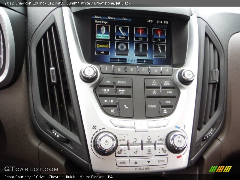 Summit White / Brownstone/Jet Black 2012 Chevrolet Equinox LTZ AWD