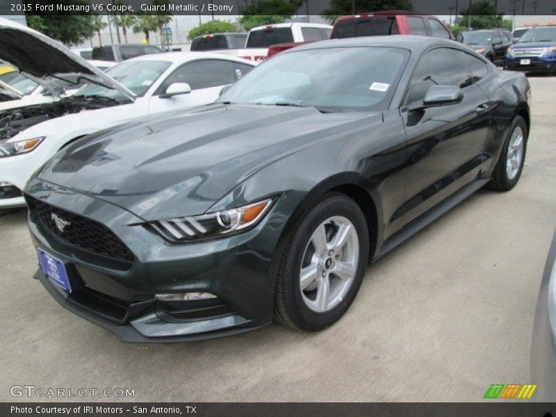 Guard Metallic / Ebony 2015 Ford Mustang V6 Coupe