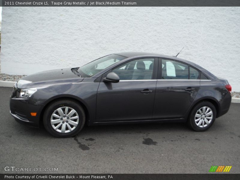 Taupe Gray Metallic / Jet Black/Medium Titanium 2011 Chevrolet Cruze LS