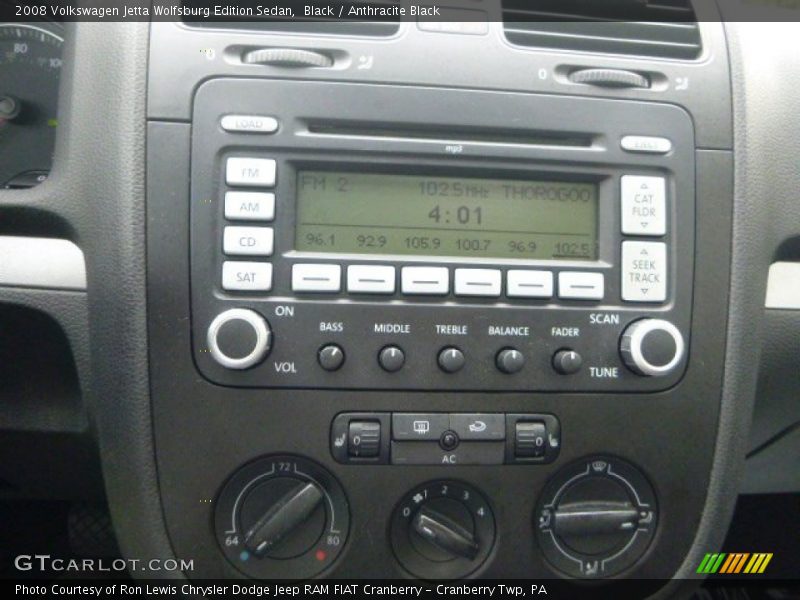 Controls of 2008 Jetta Wolfsburg Edition Sedan