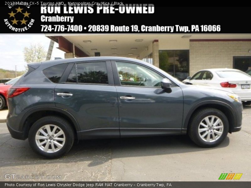 Metropolitan Gray Mica / Black 2013 Mazda CX-5 Touring AWD