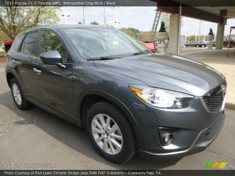 Metropolitan Gray Mica / Black 2013 Mazda CX-5 Touring AWD