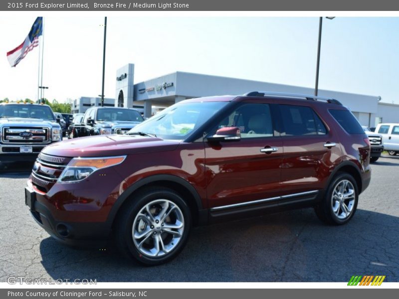 Bronze Fire / Medium Light Stone 2015 Ford Explorer Limited