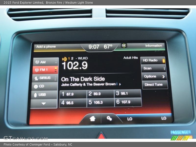 Bronze Fire / Medium Light Stone 2015 Ford Explorer Limited