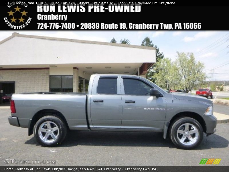 Mineral Gray Metallic / Dark Slate Gray/Medium Graystone 2012 Dodge Ram 1500 ST Quad Cab 4x4