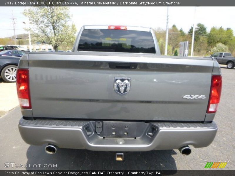 Mineral Gray Metallic / Dark Slate Gray/Medium Graystone 2012 Dodge Ram 1500 ST Quad Cab 4x4