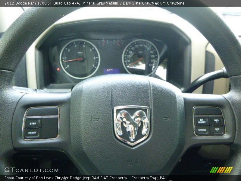 Mineral Gray Metallic / Dark Slate Gray/Medium Graystone 2012 Dodge Ram 1500 ST Quad Cab 4x4
