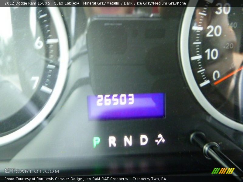 Mineral Gray Metallic / Dark Slate Gray/Medium Graystone 2012 Dodge Ram 1500 ST Quad Cab 4x4