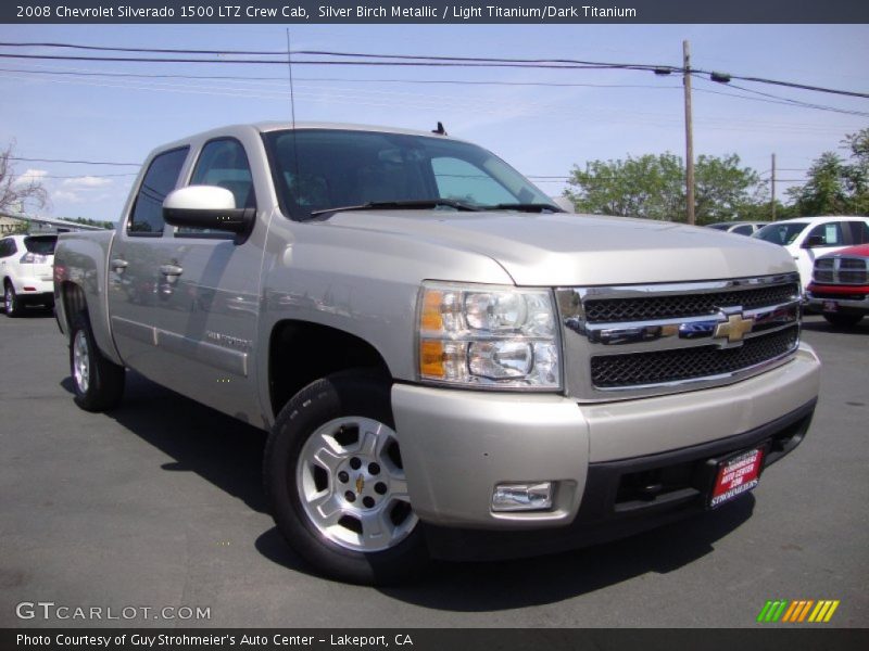 Silver Birch Metallic / Light Titanium/Dark Titanium 2008 Chevrolet Silverado 1500 LTZ Crew Cab