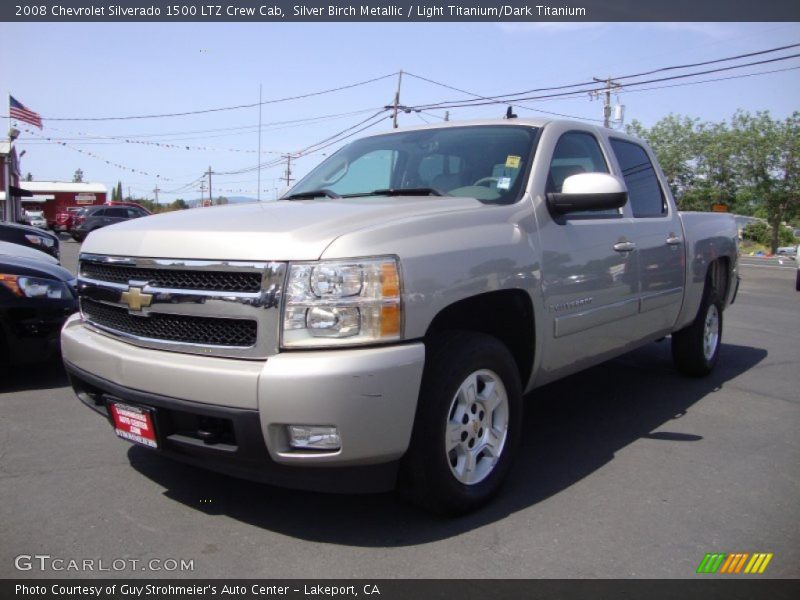 Silver Birch Metallic / Light Titanium/Dark Titanium 2008 Chevrolet Silverado 1500 LTZ Crew Cab