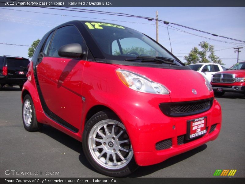 Rally Red / Design Black 2012 Smart fortwo passion coupe
