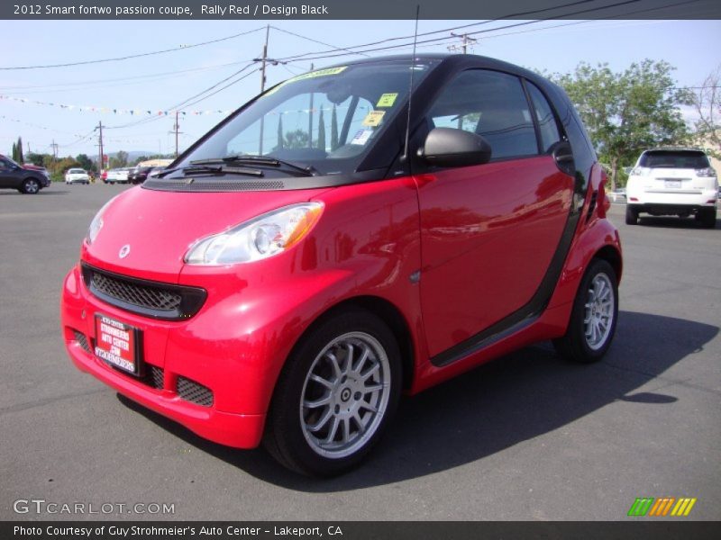 Rally Red / Design Black 2012 Smart fortwo passion coupe