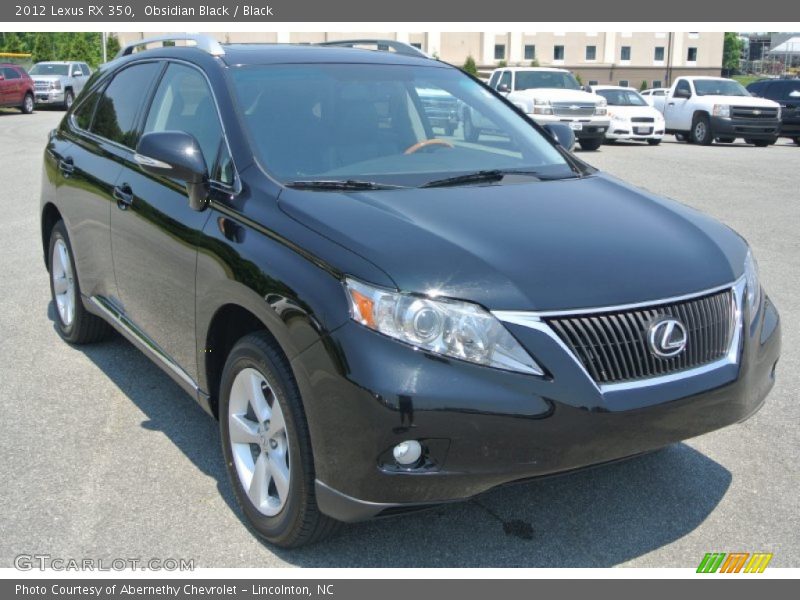 Obsidian Black / Black 2012 Lexus RX 350