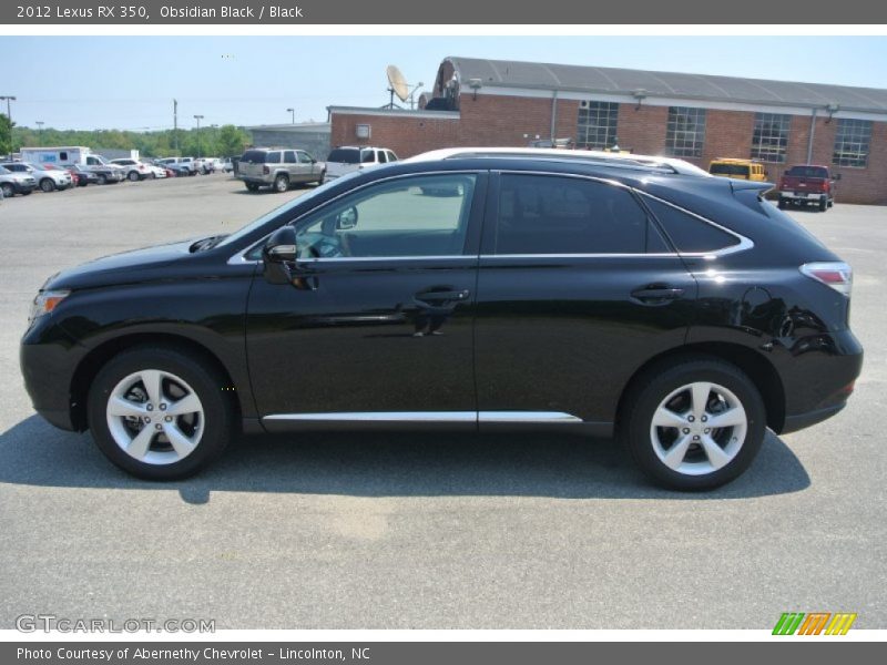 Obsidian Black / Black 2012 Lexus RX 350